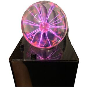 1987 Plasma F/X Sound & Touch Activated Lightning Purple Glow Orb Tested Works